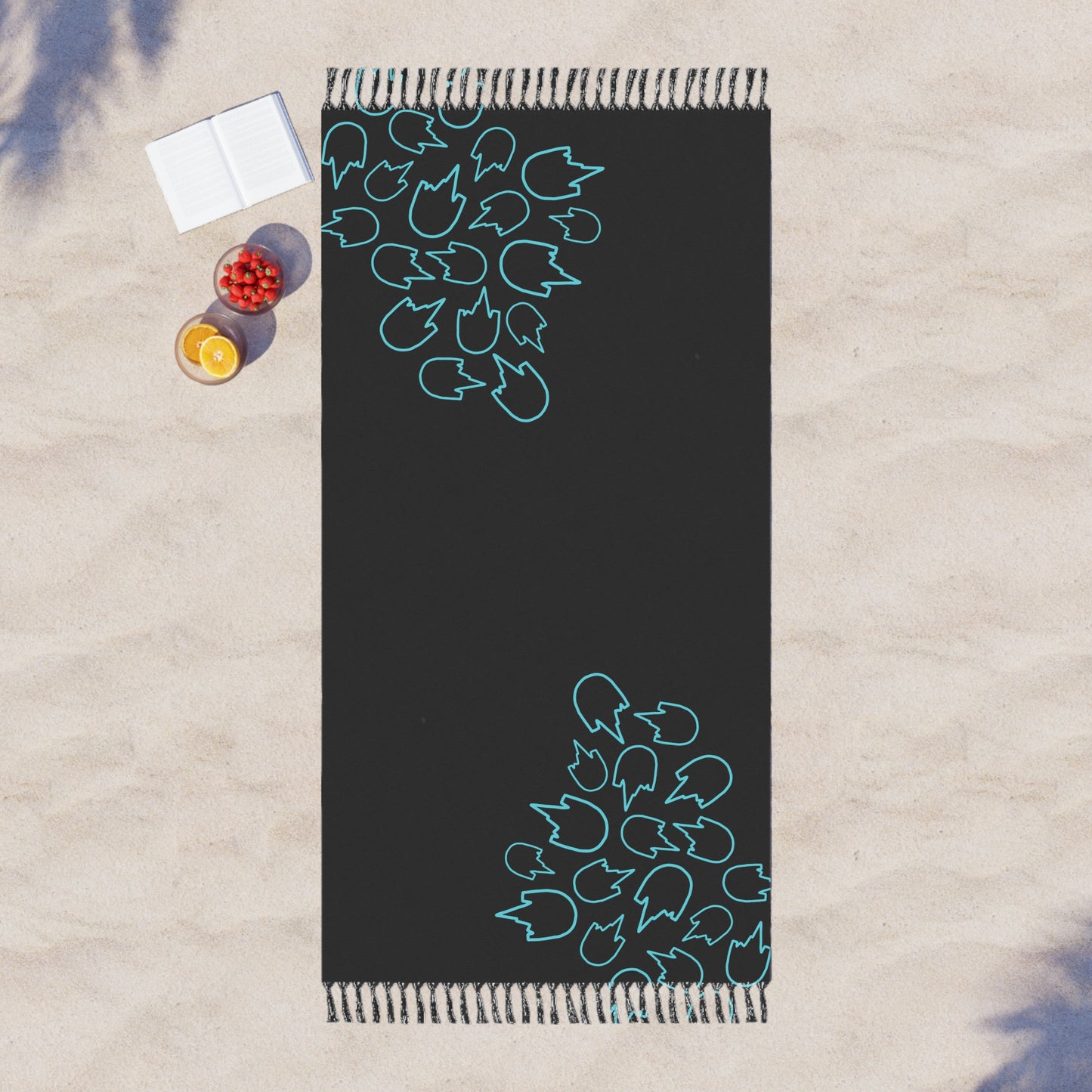 Kick-Flip Blue Bohoe Beach Towel