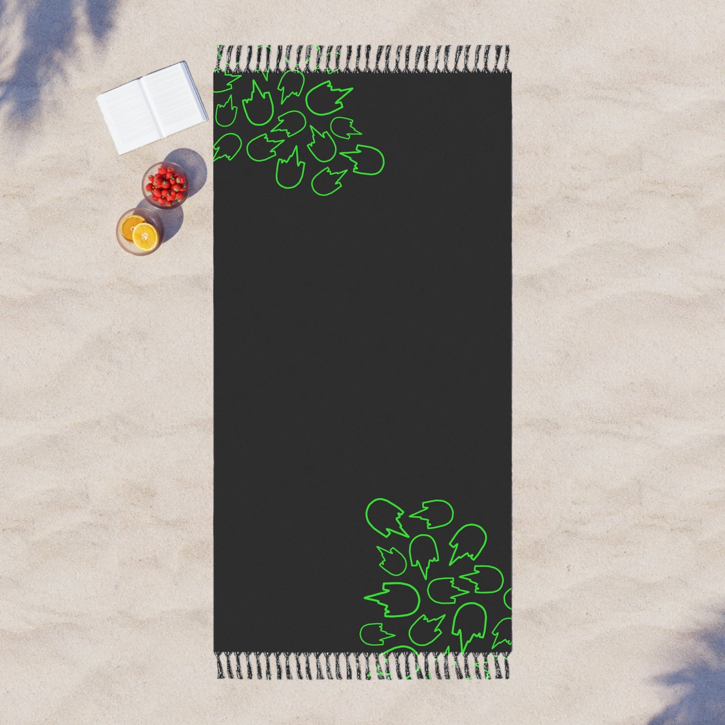 Vengeance Green Bohoe Beach Towel